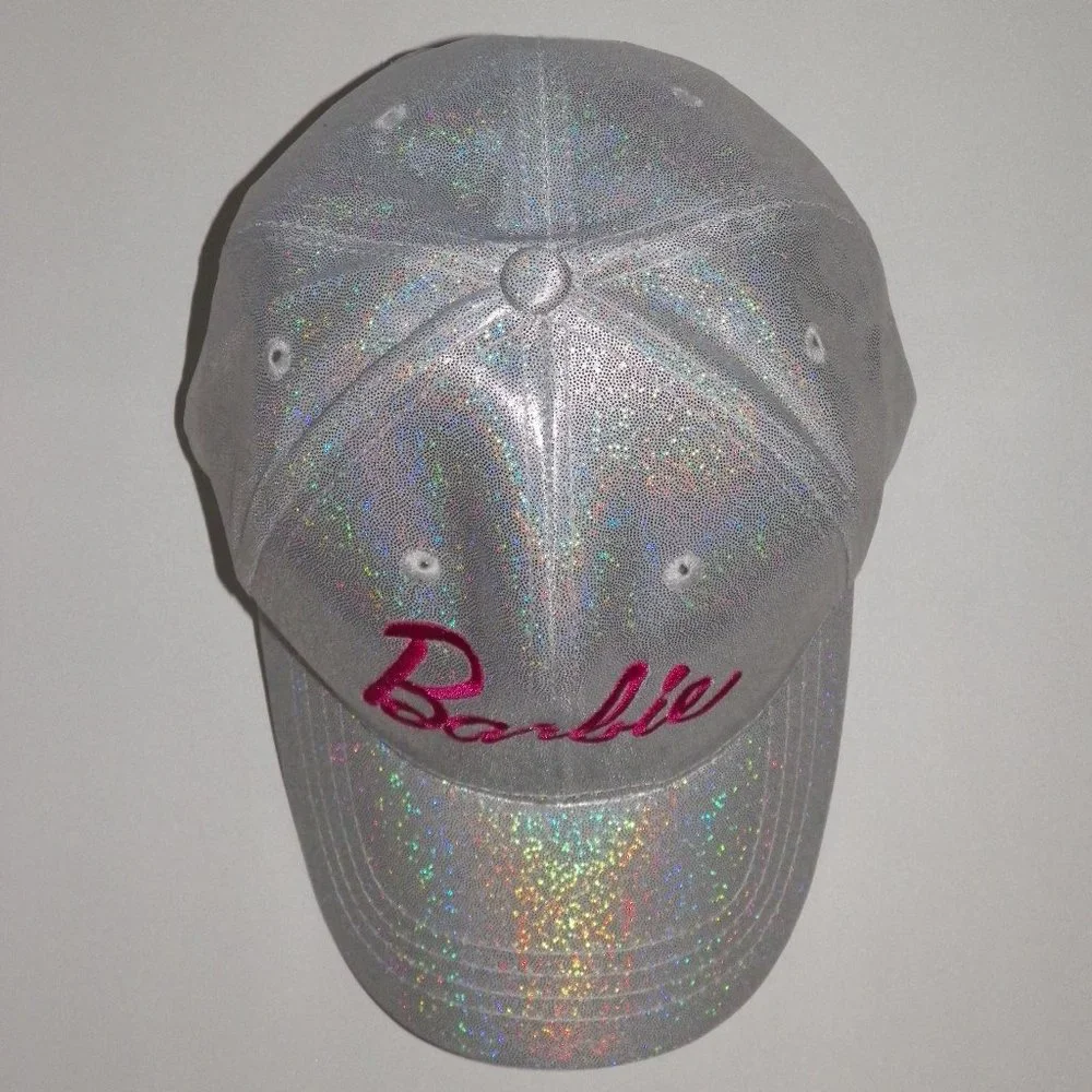 Barbie Silver Glitter Baseball Cap Hat